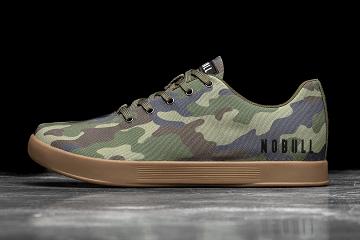 Men's Nobull Forest Camo Canvas Trainers Camo | SG E2283B